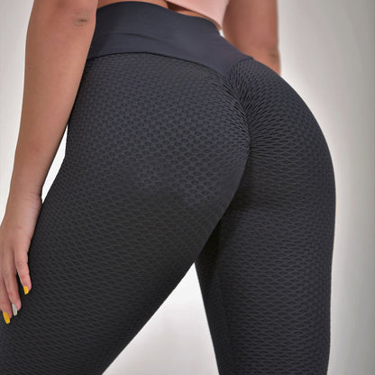 Plaid High Waist Seamless Yoga Leggings for Women