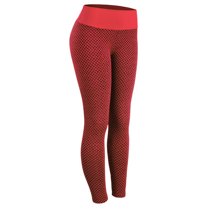 Plaid High Waist Seamless Yoga Leggings for Women