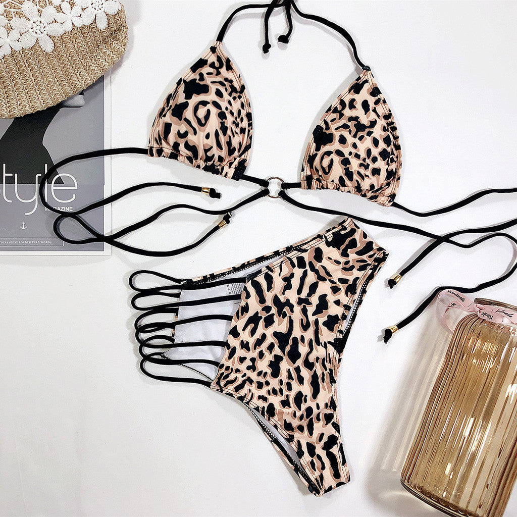 Leopard print swimsuit bikini