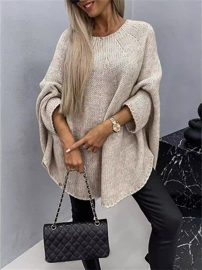 Oversized Winter Batwing Sleeve Knit Sweater