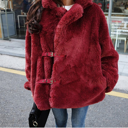 Winter Korean Fur Coat for Women – Soft Rabbit Fur Jacket