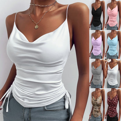 Spaghetti Strap Tops V-neck Camisole