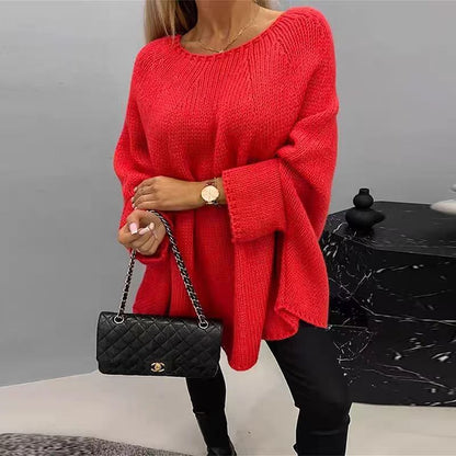 Oversized Winter Batwing Sleeve Knit Sweater