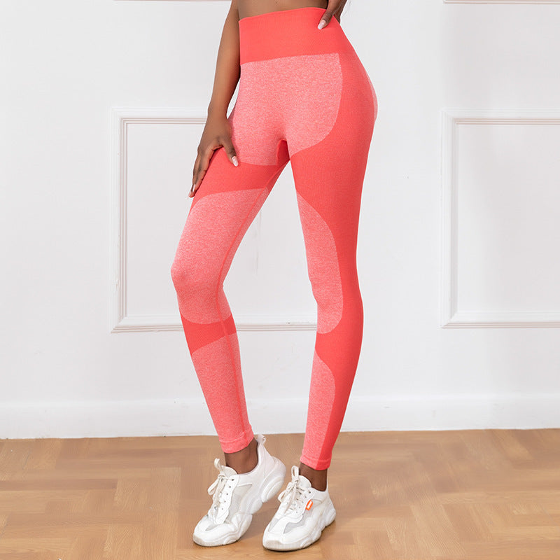 Striped High Waist Yoga Pants – Seamless Butt Lift Leggings