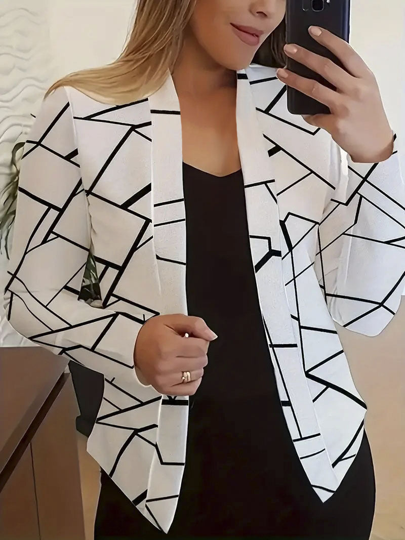 Casual Printed Small Suit Jacket For Women