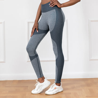 Striped High Waist Yoga Pants – Seamless Butt Lift Leggings