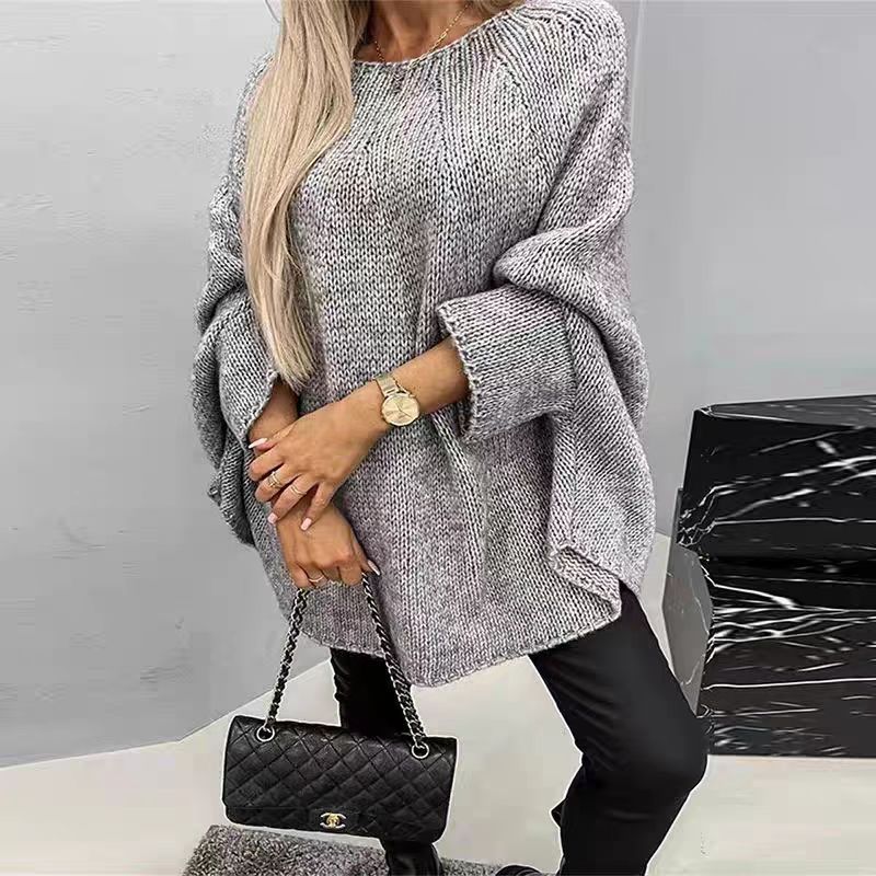 Oversized Winter Batwing Sleeve Knit Sweater