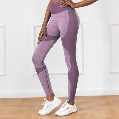 Striped High Waist Yoga Pants – Seamless Butt Lift Leggings